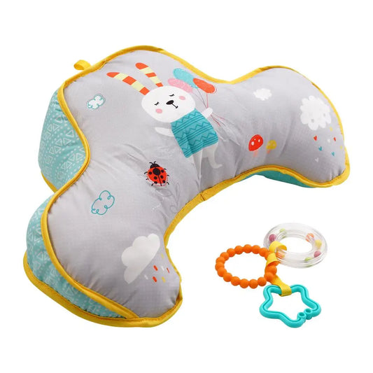 Baby Pillow Tummy Time Toy Lying Pillow High Contrast Baby Sensory Toy Double-Sided Pillows Training Gifts Birthday Head-up Peaceful Pleasures Health and Wellness