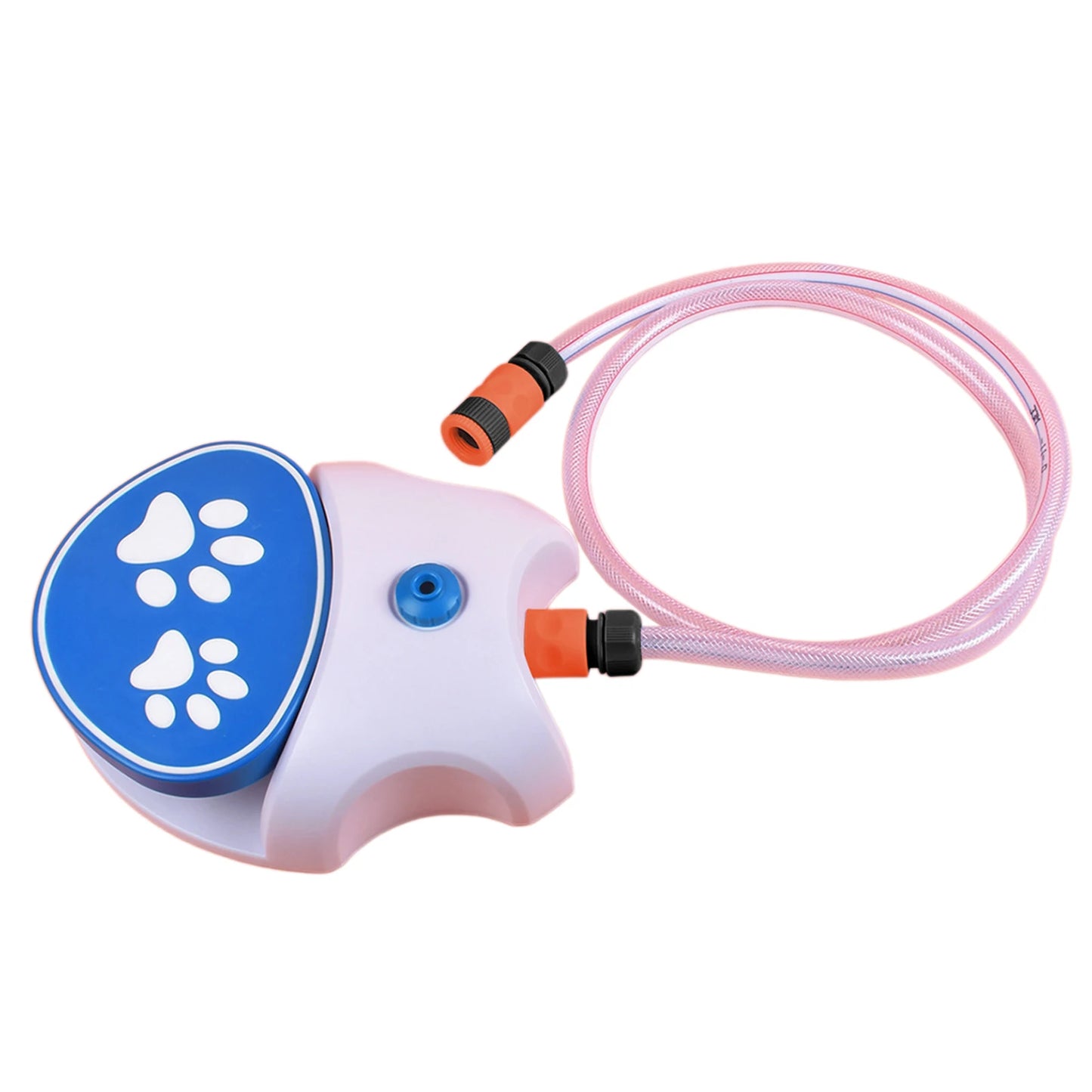 Outdoor Foot Press Automatic Water Dispenser For Pets,Step On Dog Sprinkler Toy,Interactive Lawn Play Toy,Summer Backyard Fun Peaceful Pleasures Health and Wellness Orange As Shown