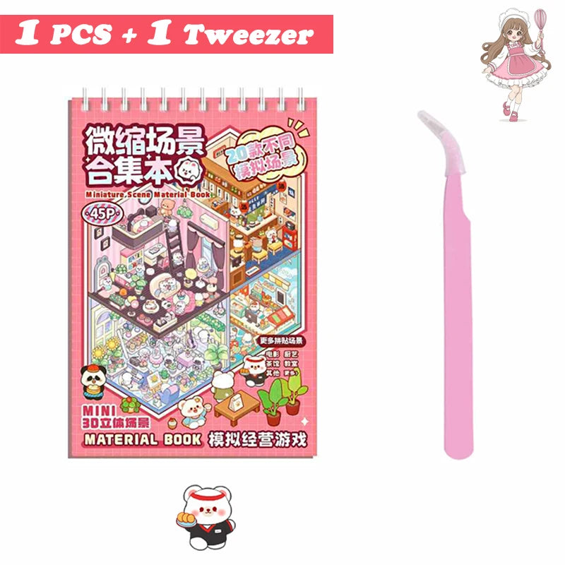 20-in-1 3D Cartoon Sticker Scene Book | DIY Creative Gift for Kids