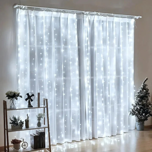 USB LED Fairy Curtain Light | Bedroom Window Holiday Decor LED Curtain Light Peaceful Pleasures Health and Wellness