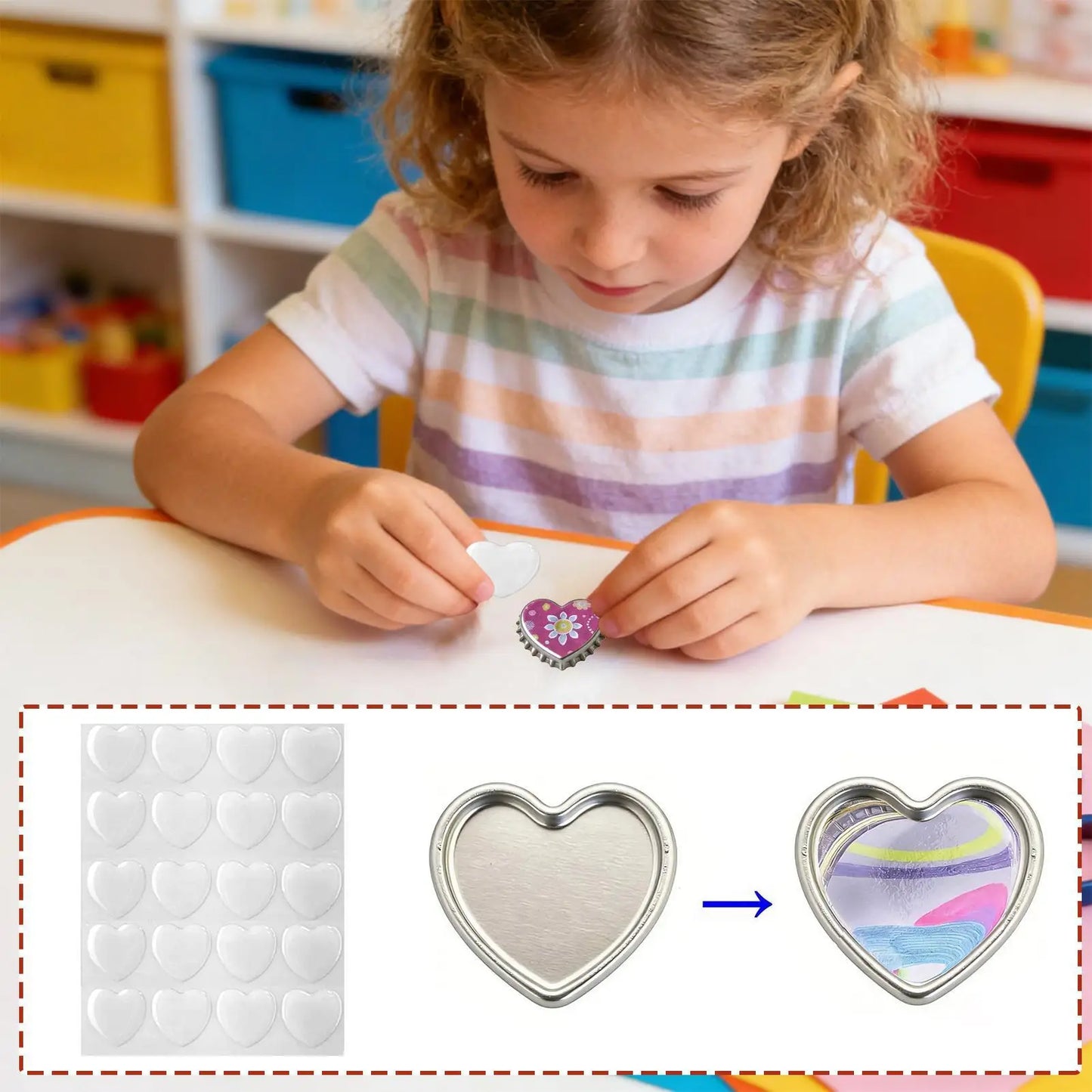 3D Resin Gem Stickers – 20 Crystal Convex Jewel Decals for DIY