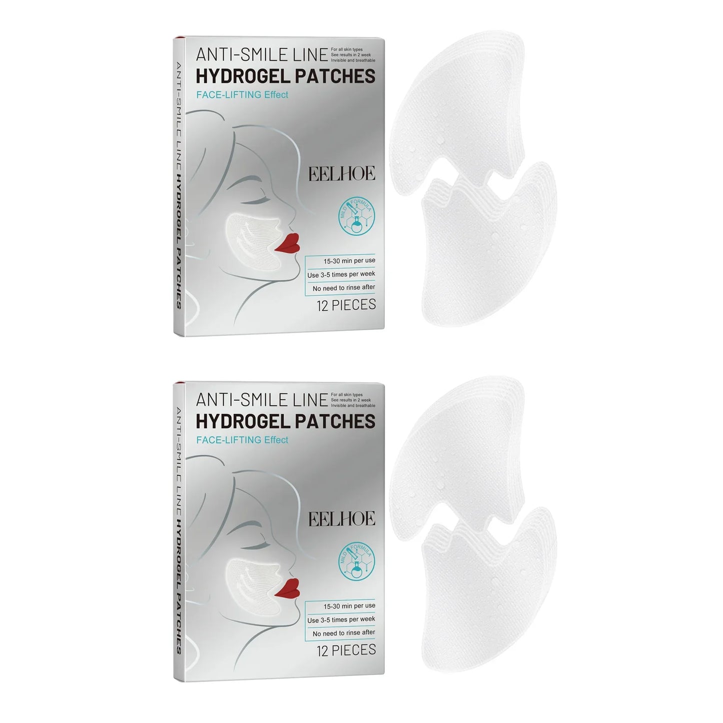 Eelhoe Smile Line Patches – Nasolabial Fold Anti-Aging, 12 Pcs