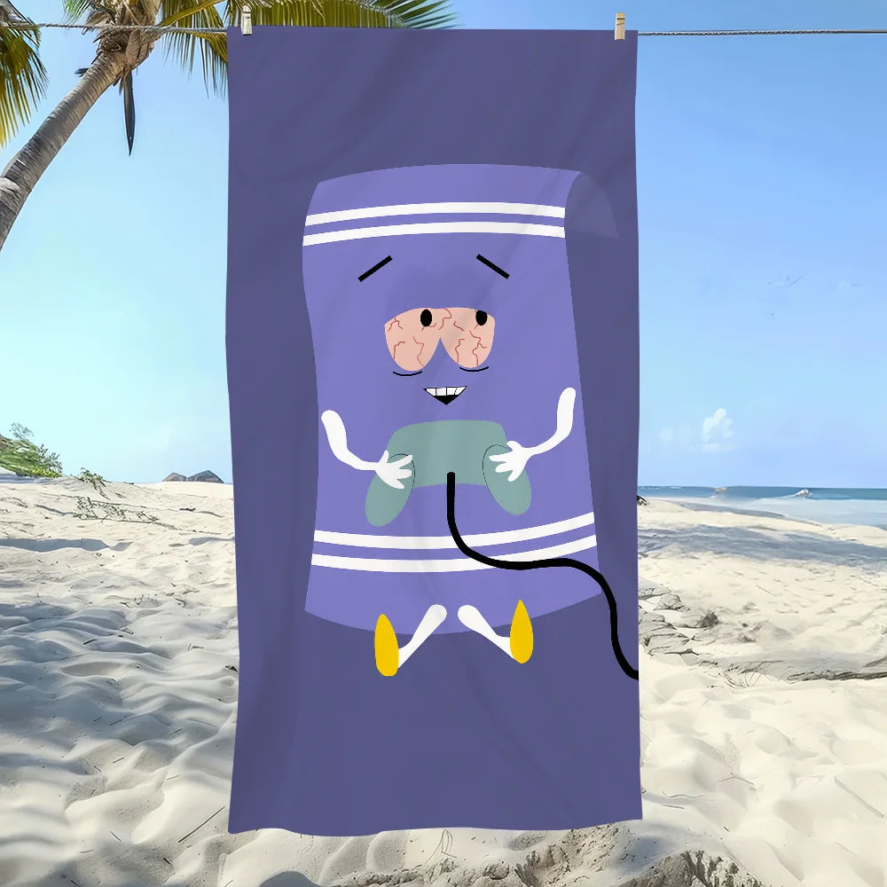 Towelie Cartoon Microfiber Quick-Dry Beach Towel | Fun Print Microfiber Beach Towel Peaceful Pleasures Health and Wellness 4 50x100cm