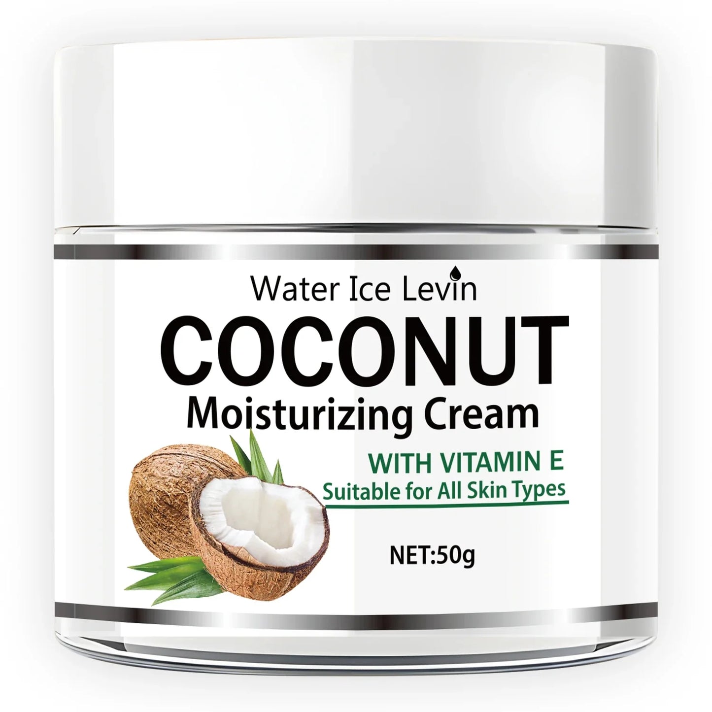Coconut Oil Face Cream 50g | Collagen, Vitamin E & Hyaluronic Acid