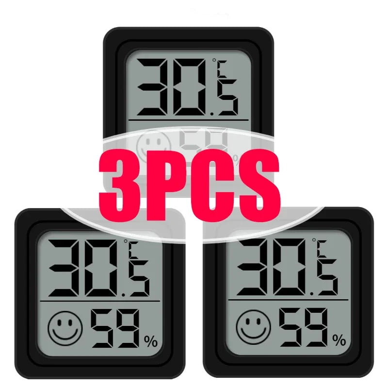 6-Pack Mini Digital Thermometer Hygrometer – LCD Indoor/Outdoor