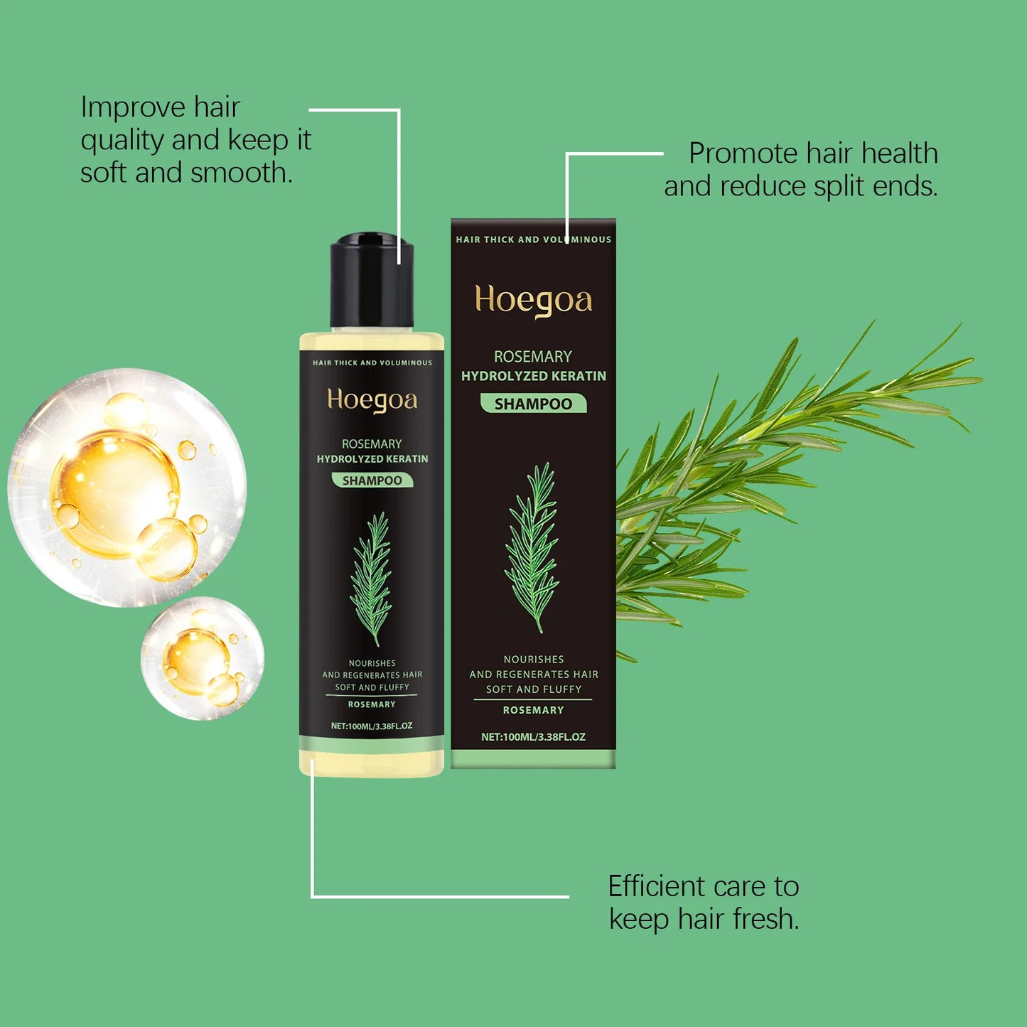 Hoegoa Rosemary Thickening Shampoo – Volumizing Hair Repair