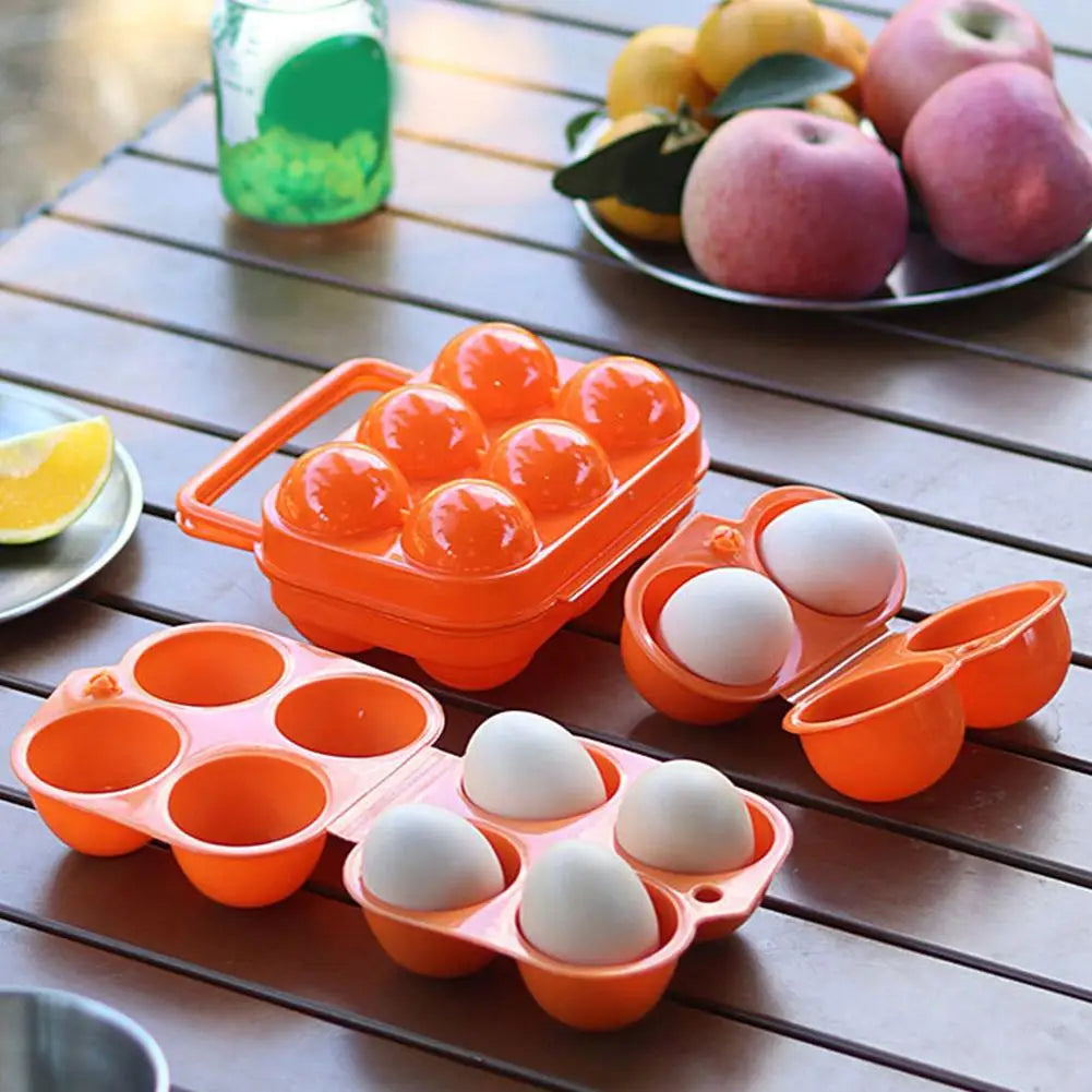 Portable Plastic Egg Carrier Case – 2, 4 & 6 Grid Storage Box for Camping, Travel & Picnic Peaceful Pleasures Health and Wellness