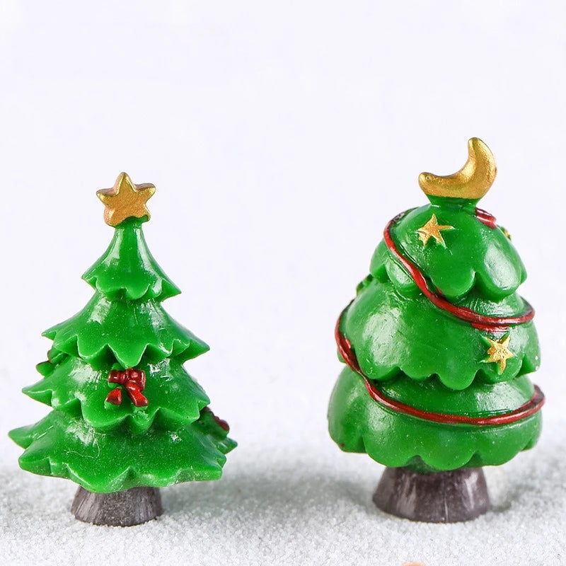 New Creative Christmas Tree Garden Micro Landscape Accessory Various Christmas Tree Ornaments Resin Crafts Cute Home Decoration Peaceful Pleasures Health and Wellness