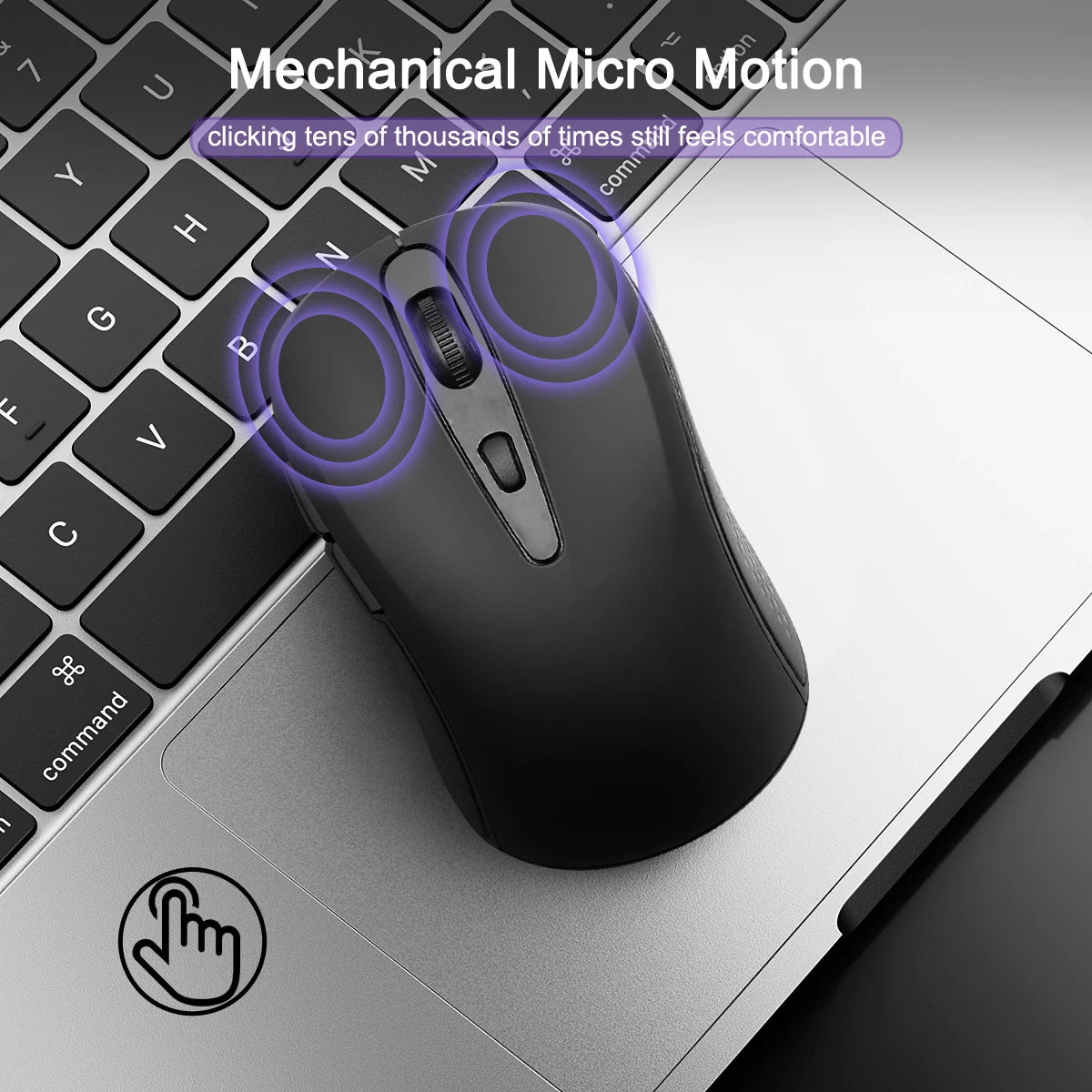 2.4G Wireless Mouse Portable Optical Office Mouse Silent Mouse Adjustable DPI Levels for Laptop Notebook PC MacBook Battery Mice Peaceful Pleasures Health and Wellness