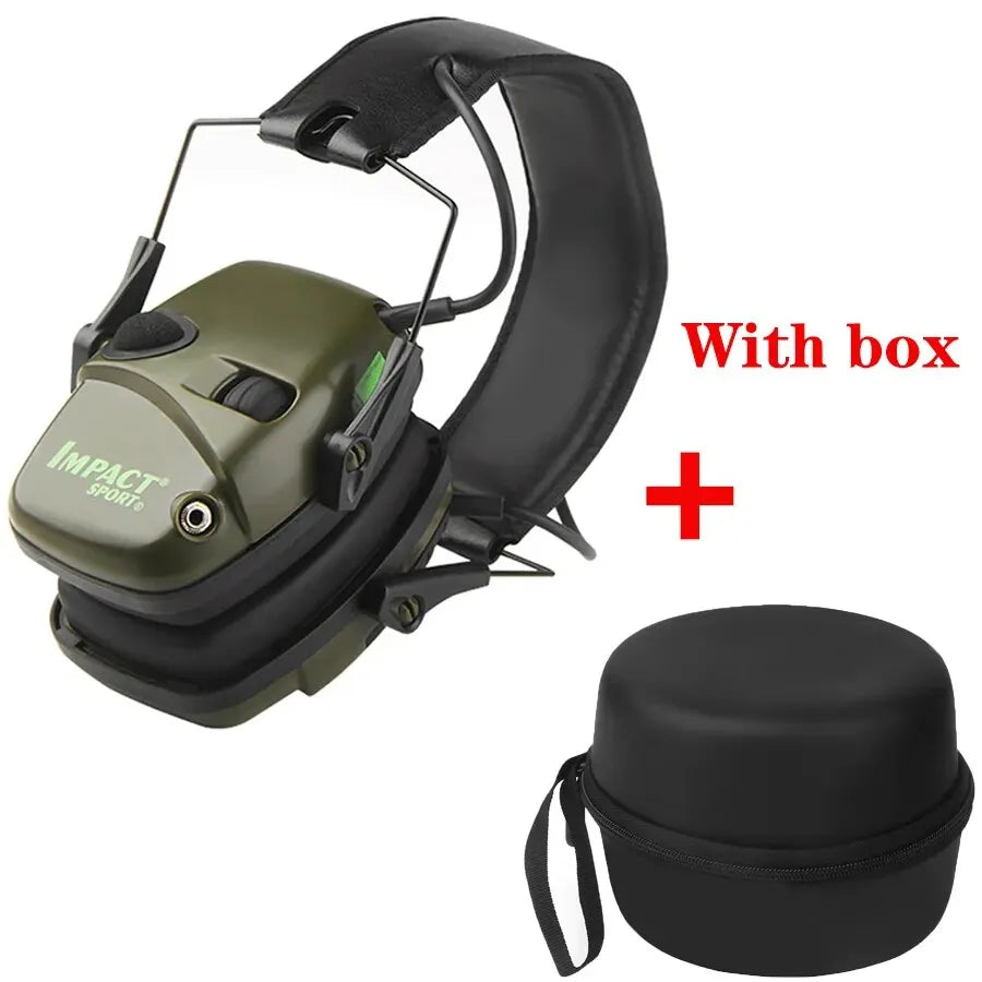 Electronic Shooting Earmuffs Tactical Impact Sound Amplification Headset Ear Protection Anti-noise Ear Muff Outdoor Sports 1pc Peaceful Pleasures Health and Wellness With Case 1
