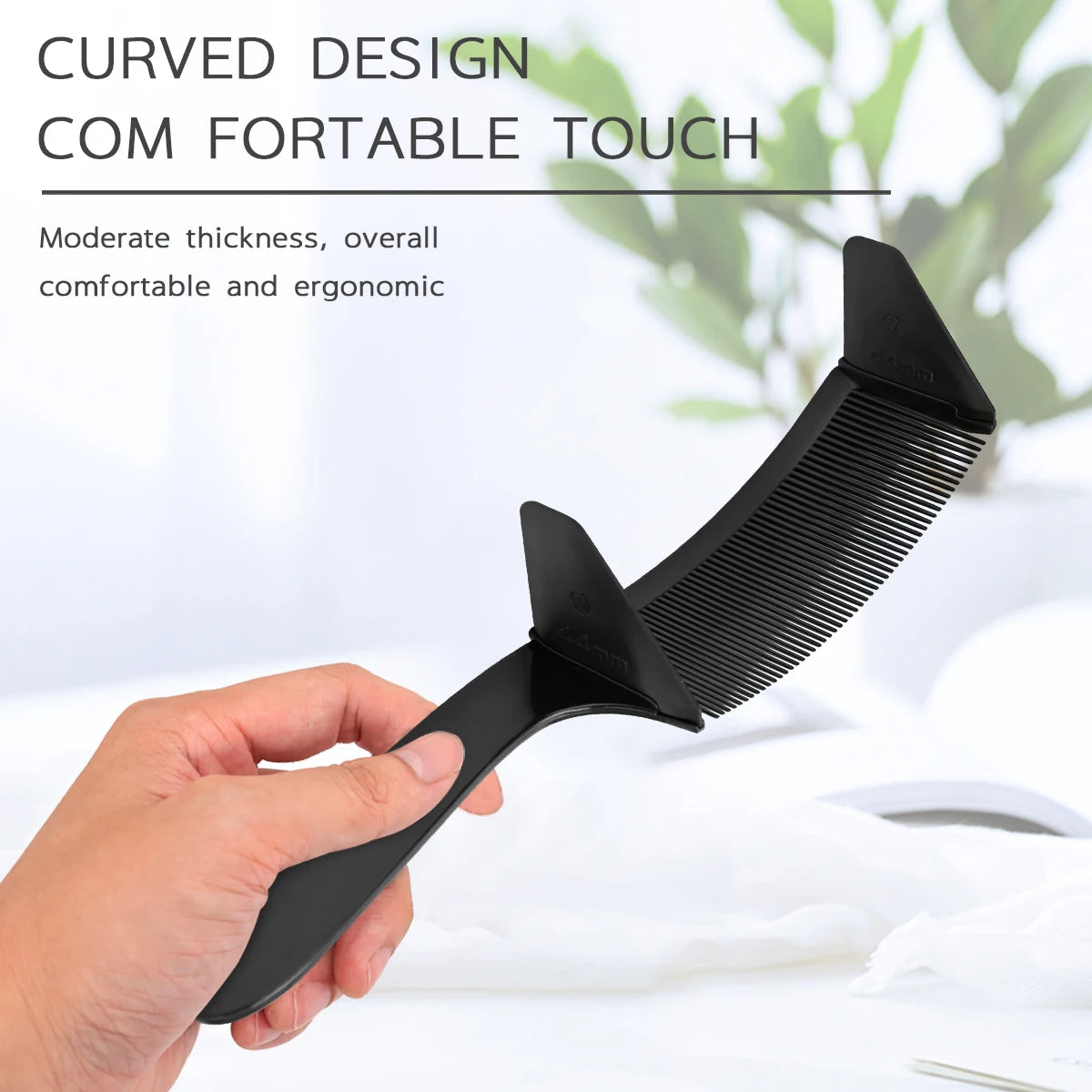 Curved Arced Hair Cutting Comb, Barber Flat Top Haircut Comb, Salon Hairdresser Tool for Hair Cutting, Anti-Slip Edge Design Peaceful Pleasures Health and Wellness