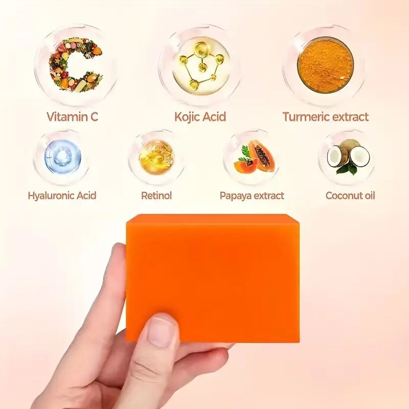 4-Pack Lemon Kojic Acid & Turmeric Handmade Soap – Unisex