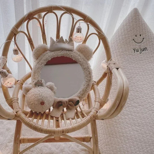 Studio Shooting Mirror Baby Child Reflector Korean Ins Bear Crown Mirror Children's Room Clothing Store Decoration Pendant Photo Peaceful Pleasures Health and Wellness Default Title