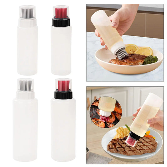 Oil Dispenser with Brush Olive Oil Bottles for Bbq Kitchens Cooking Dressing camping cooking camping gear camping kitchen stove Peaceful Pleasures Health and Wellness