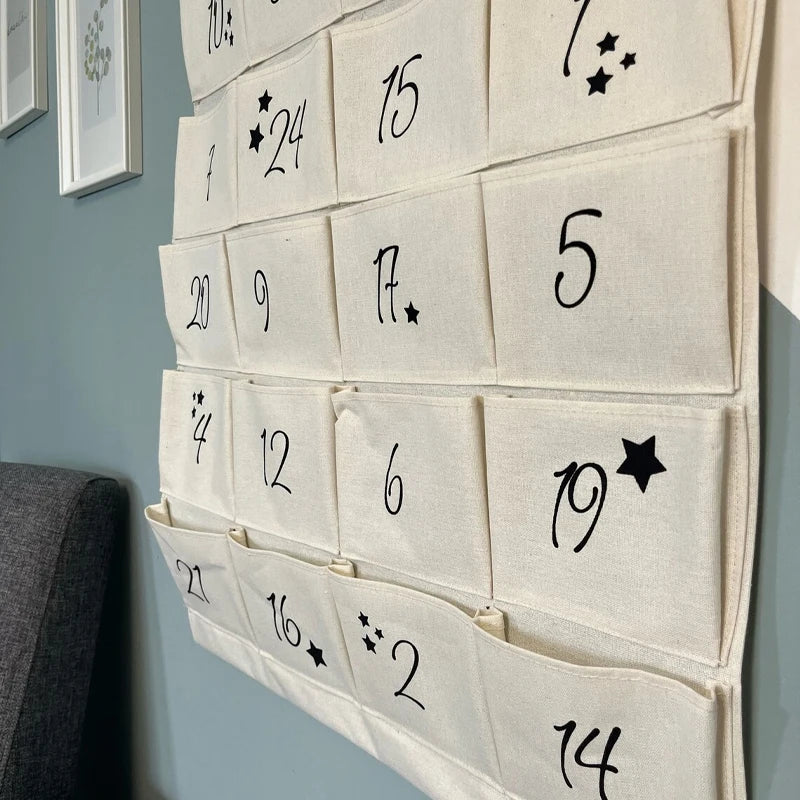 Personalized Christmas Advent Calendar – 24 Pockets Kids Gift Advent Calendar Peaceful Pleasures Health and Wellness