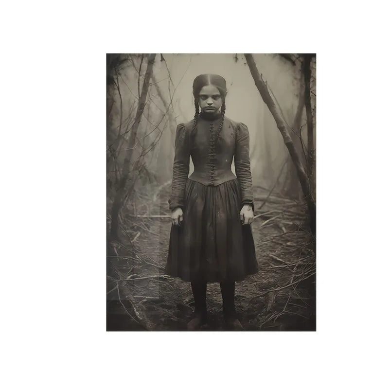 Gothic Horror Girl Haunted Forest Victorian Canvas Wall Art Canvas Wall Art Peaceful Pleasures Health and Wellness
