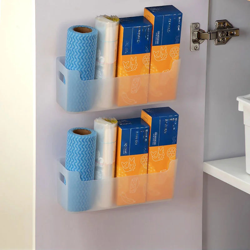Cabinet Door Storage Box & Multi-Use Wall Organizer Rack