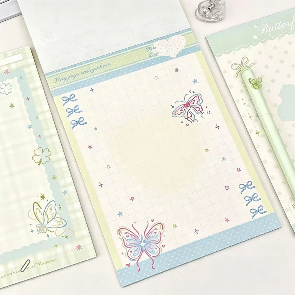 Colorful Butterfly Ins A5 Notebook Pink Green Gradient Rose Fragrant