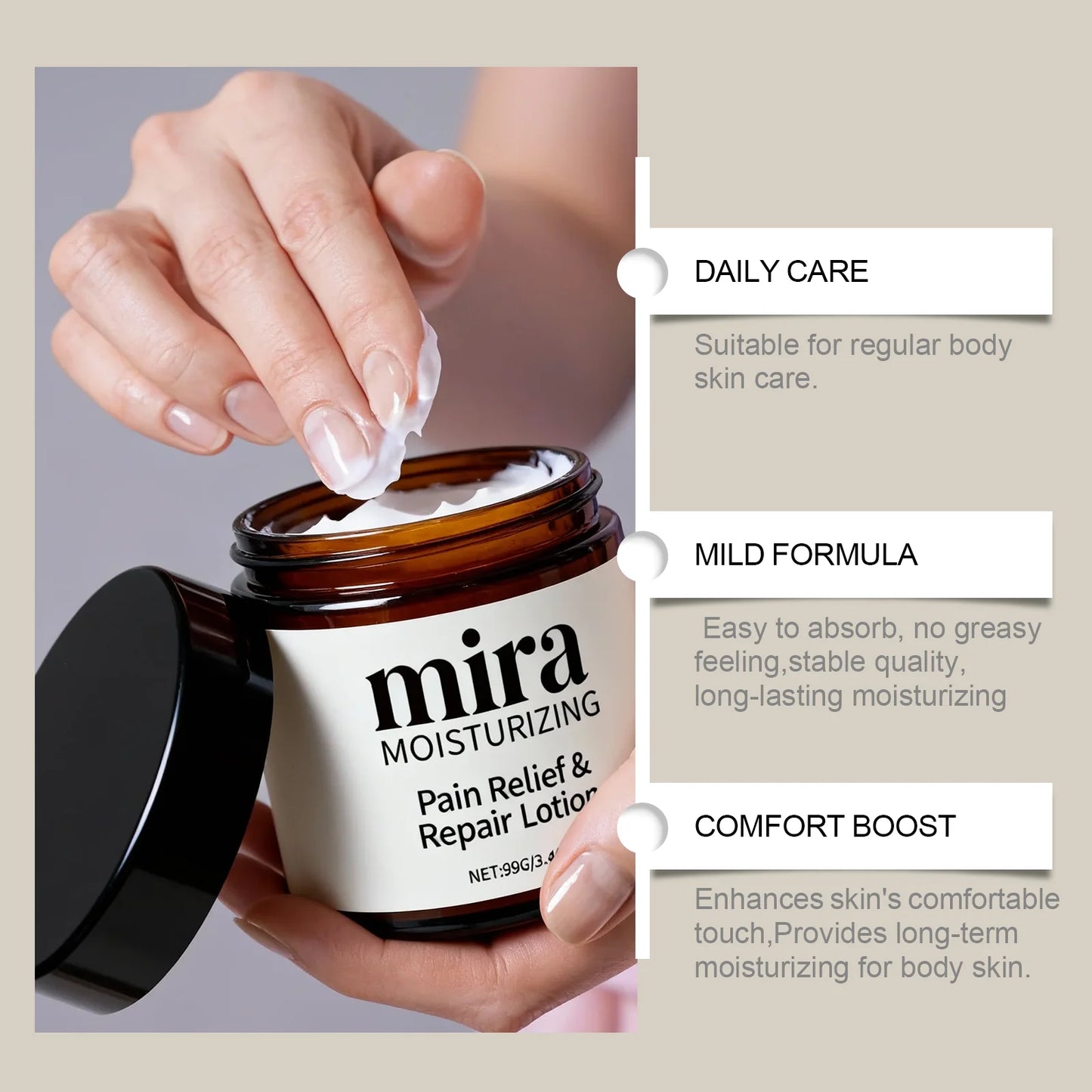 Moisturizing Body Lotion Moisturizing Relieve Tightness Soothe Sensitive Discomfort Botanical Formula Skin Relief Repair Lotion Peaceful Pleasures Health and Wellness
