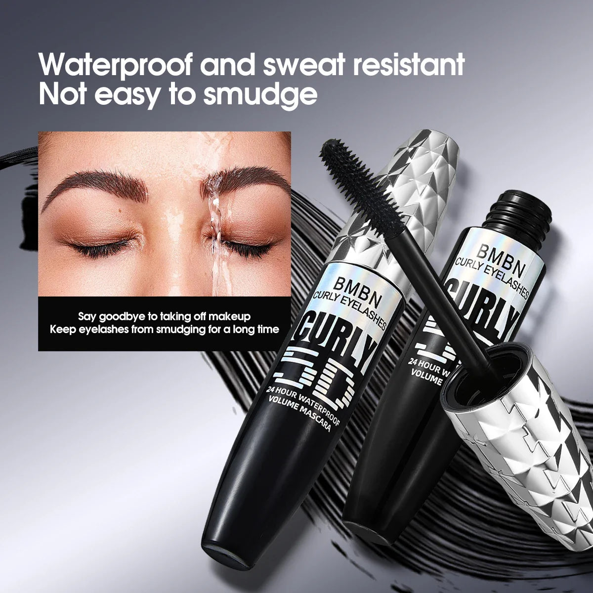 Waterproof Volumizing Mascara – Thick, Sweat-Proof Lashes
