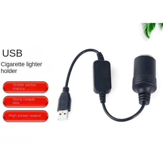 1pc 5V 2A USB To 12V Cigarette Lighter Socket USB Male to Female Cigarette Lighter Adapter Converter Car Electronics Accessories Peaceful Pleasures Health and Wellness