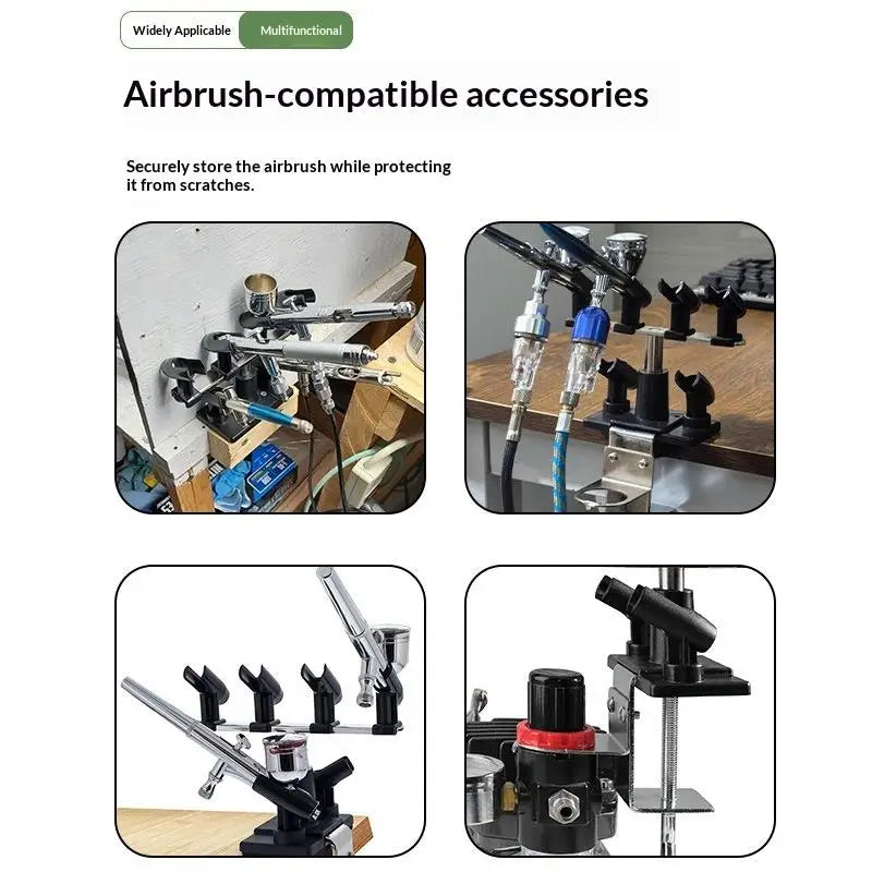 6-Clamp Airbrush Holder Gravity Stand Kit | Table Bench Station