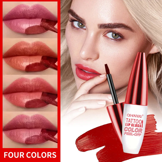 4-Color Peel-Off Lip Gloss | Water-Resistant & Long-Lasting Peel-Off Lip Gloss Peaceful Pleasures Health and Wellness