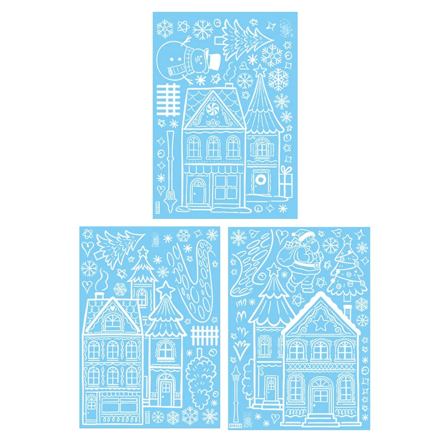 Snowman Christmas Window Clings & Removable Xmas Wall Decals