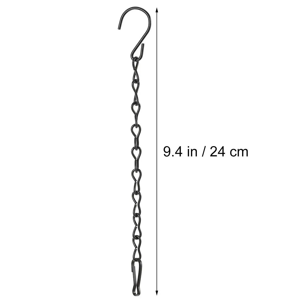 6 Pieces Metal Hanging Chains Hook Buckle Design for Bird Feeders Flower Pots Lanterns Adjustable Chain Hanger Garden Ornament Peaceful Pleasures Health and Wellness