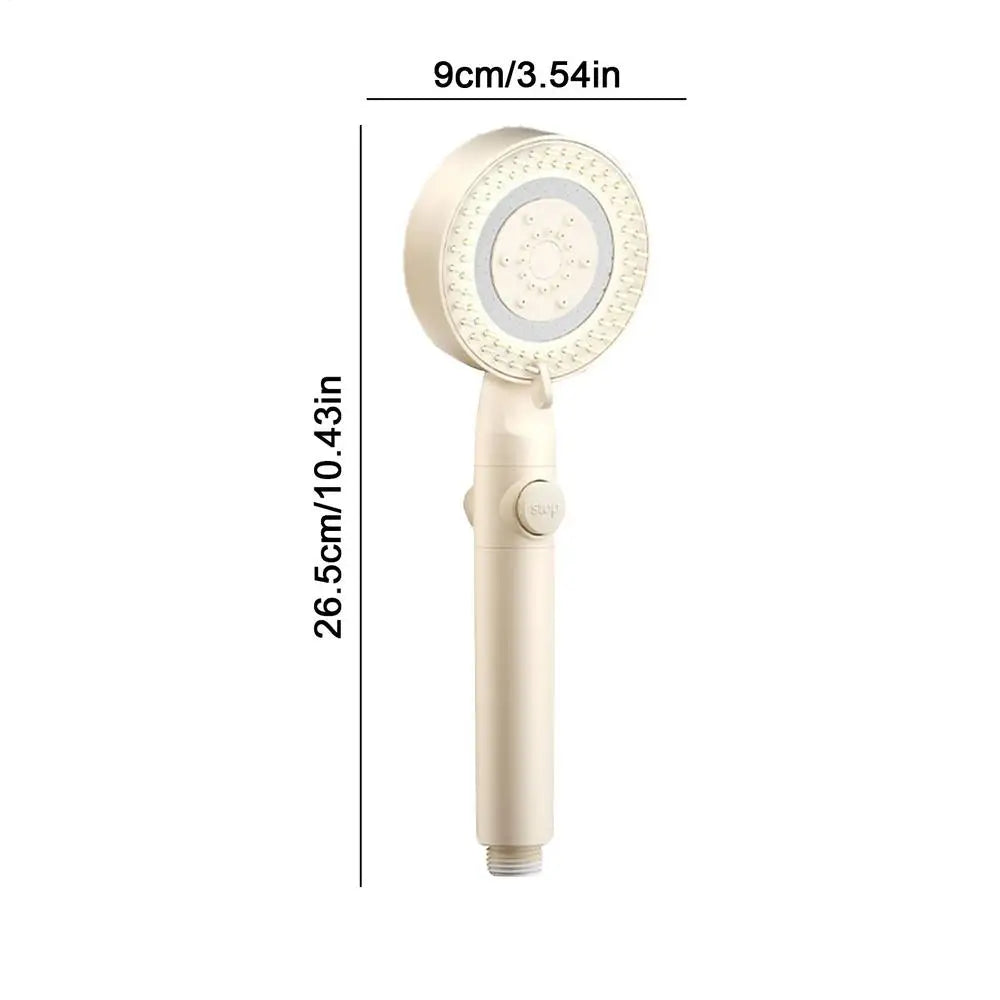 Filtered Handheld Shower Head Adjustable 5-Mode Bathroom Shower Nozzle Multilayer Filtration Bathing Sprayer Hotel Home Bathroom Peaceful Pleasures Health and Wellness WHITE China Mainland