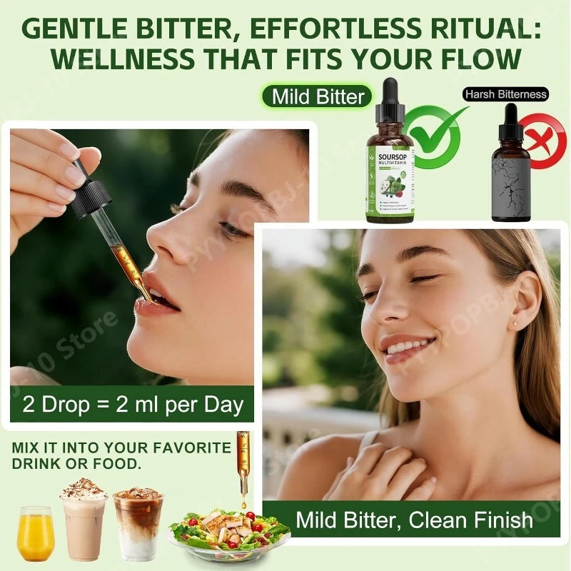 Graviola Soursop Bitters Drops 5000mg – Immune & Digestive Support