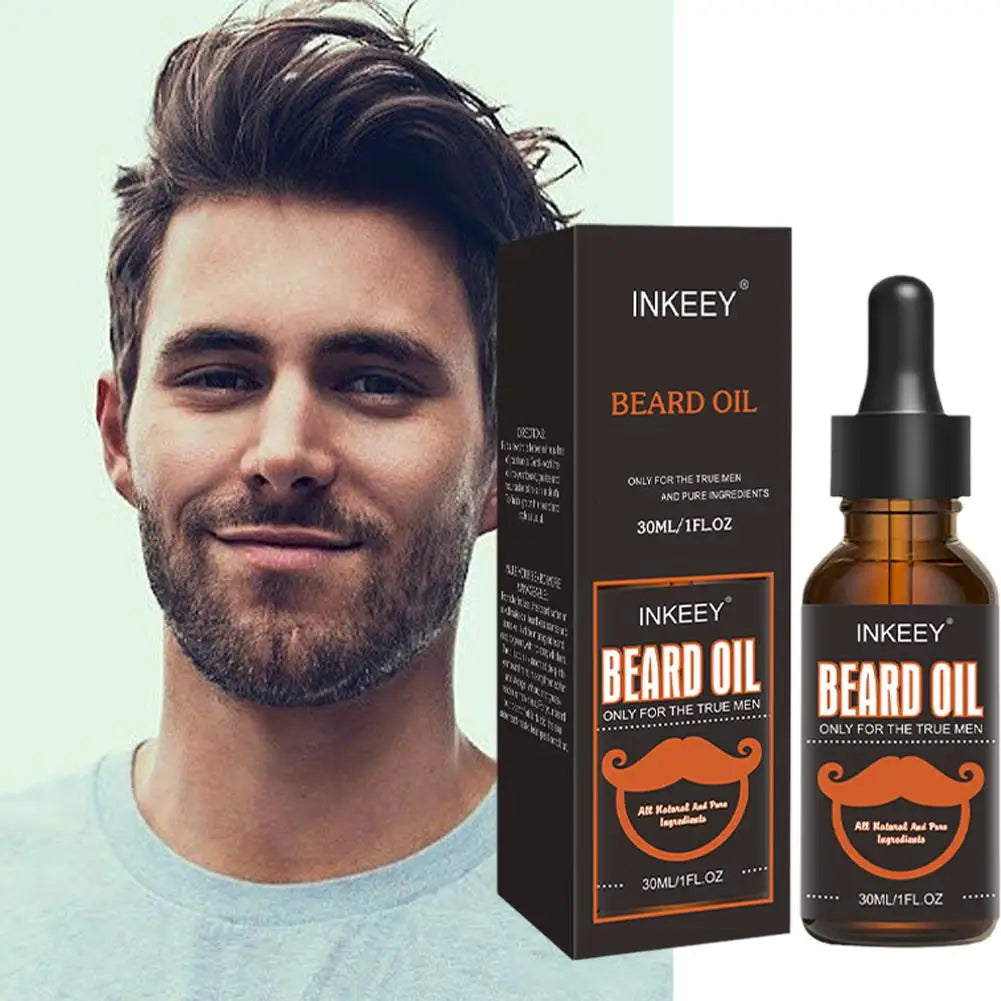 30ml Beard Care Oil For Men Natural Organic Beard Care Fast Shine Soften Beard Strengthens Mustaches Smooth Nourishing Peaceful Pleasures Health and Wellness