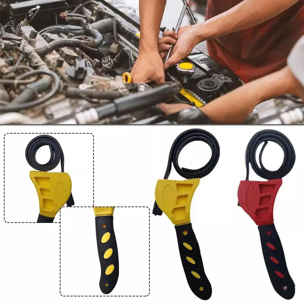 6 inch multifunctional belt wrench Adjustable Disassembly Tool Oil Filter Puller Strap Spanner Chain Wrench Strap Opener Peaceful Pleasures Health and Wellness