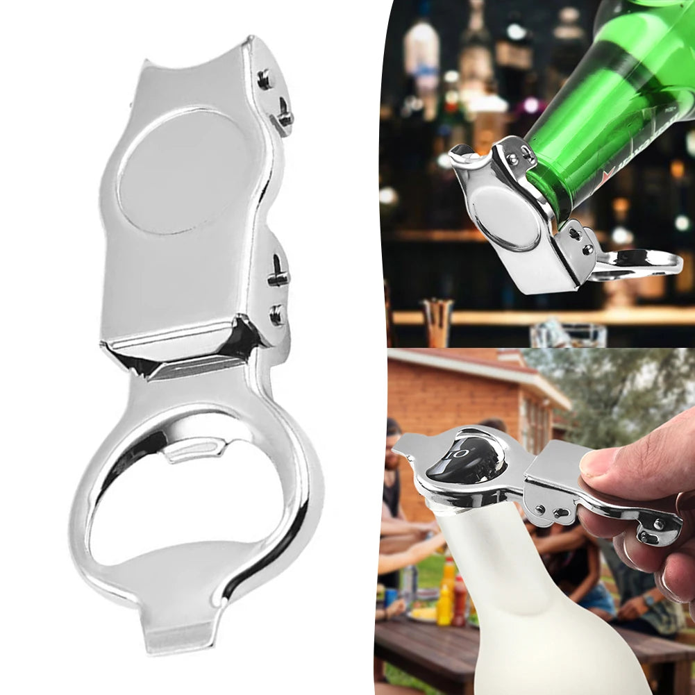 Stainless Steel Bartender Soda Water Bottle Opener Home Carbonated Beverage Storage Device Multifunctional Folding Can Opener Peaceful Pleasures Health and Wellness