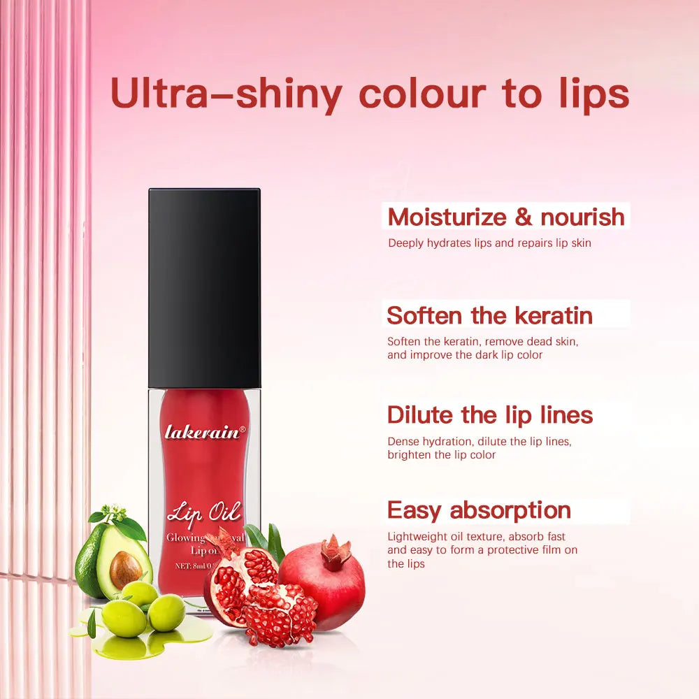 Glowing Lip Oil Moisturizing Gloss Care Of The Lips Benetitnt For Lips Plumping Nourishing Jelly Liquid Pink Plumping Gloss Oil Peaceful Pleasures Health and Wellness