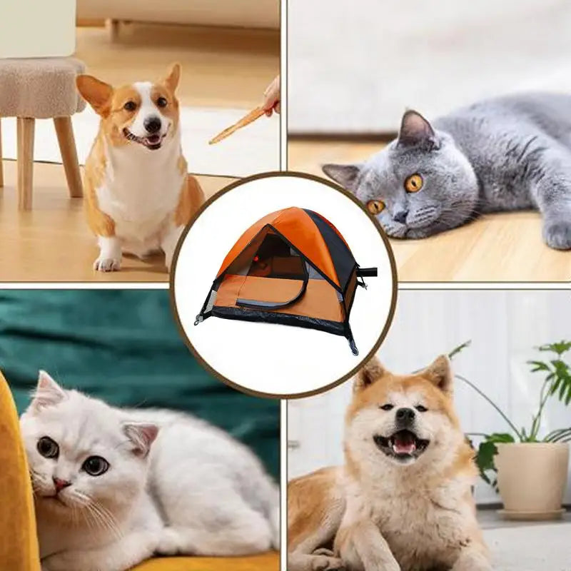 Cat Tent House Small Outdoor House Camping Tent For Pets Cat Tent For Outside Portable Pet Ten For Cats Dogs Small Pets Puppies Peaceful Pleasures Health and Wellness