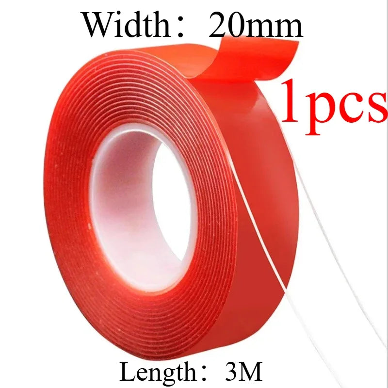 Ultra-Thin Red Double-Sided Tape | Waterproof High-Temp 2pc