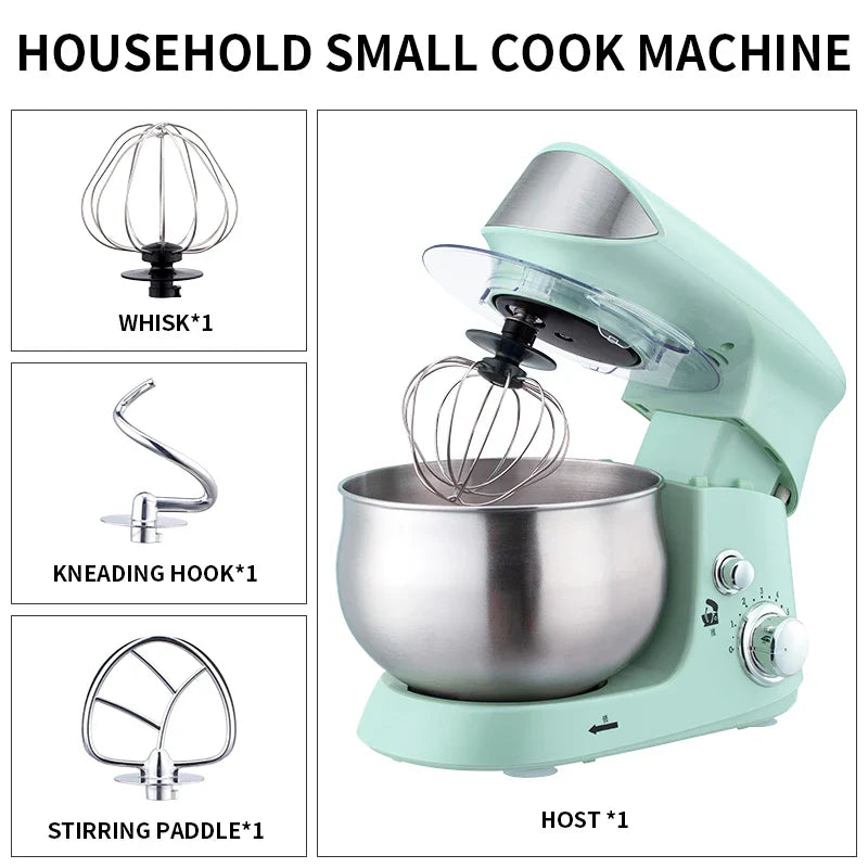 600W Stand Mixer 6-Speed – Dough, Cream & Egg Beater