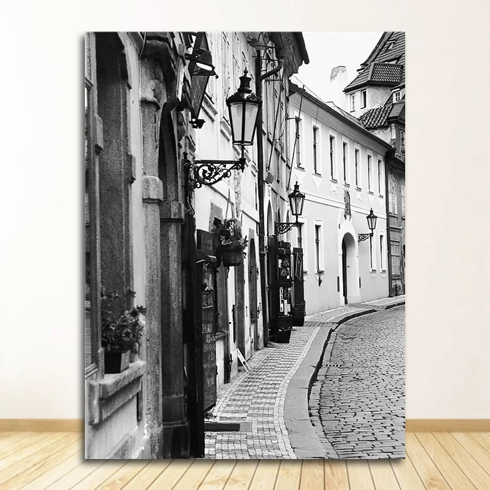 White Retro Poster Wall Pictures For Living Room Decor Paris Landscape Wall Art Canvas Painting Nordic Posters And Prints Black Peaceful Pleasures Health and Wellness 1097XX02 20x30cm Unframed