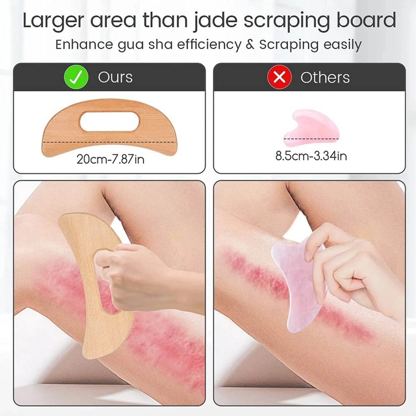 Wooden Gua Sha Body Massager – Muscle Scraping Tool