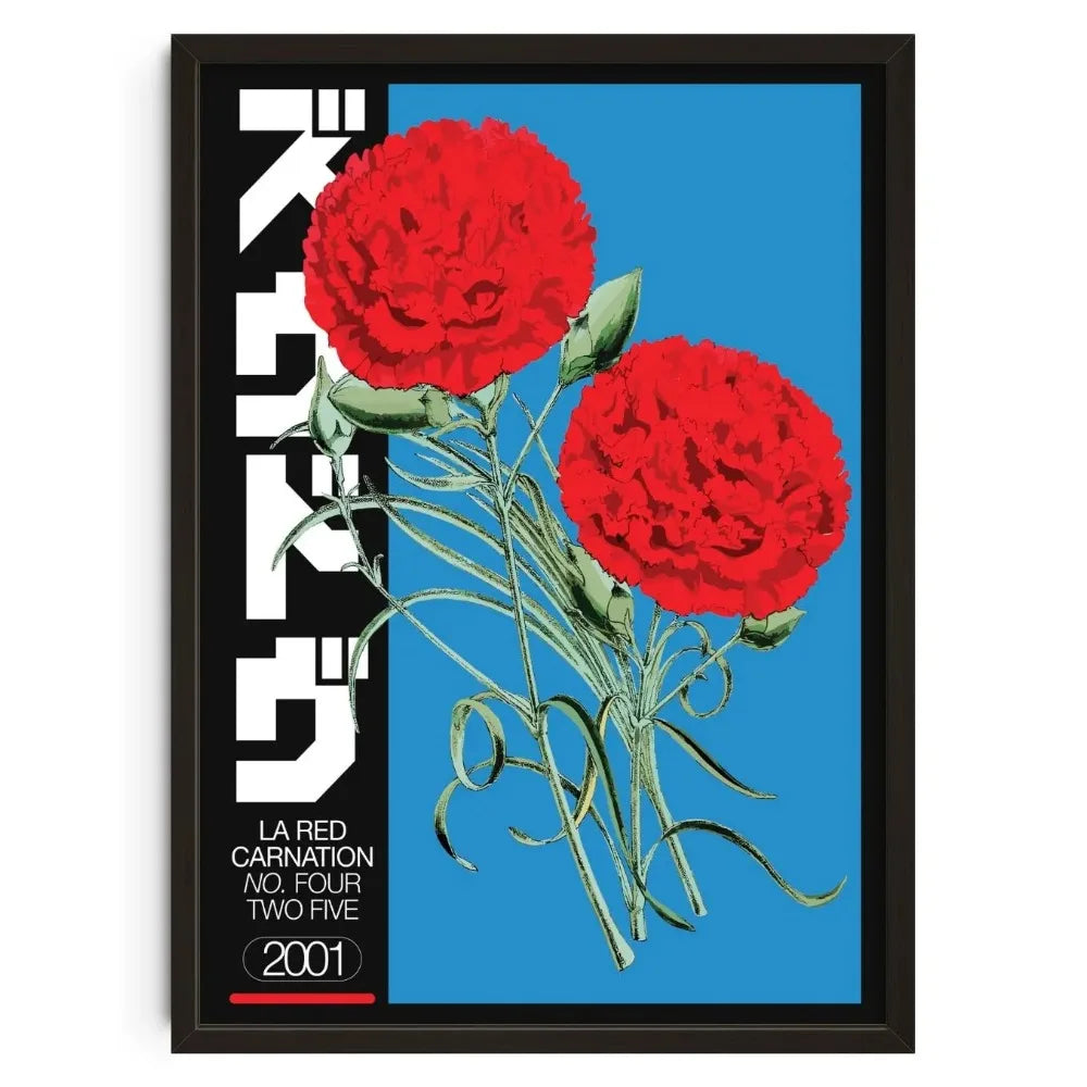 Japanese Retro Floral Canvas Wall Art | Unframed Poster