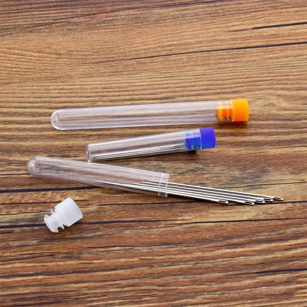 5-Pack Round Needle Storage Tubes – Bead, Pin & Sequin Holder