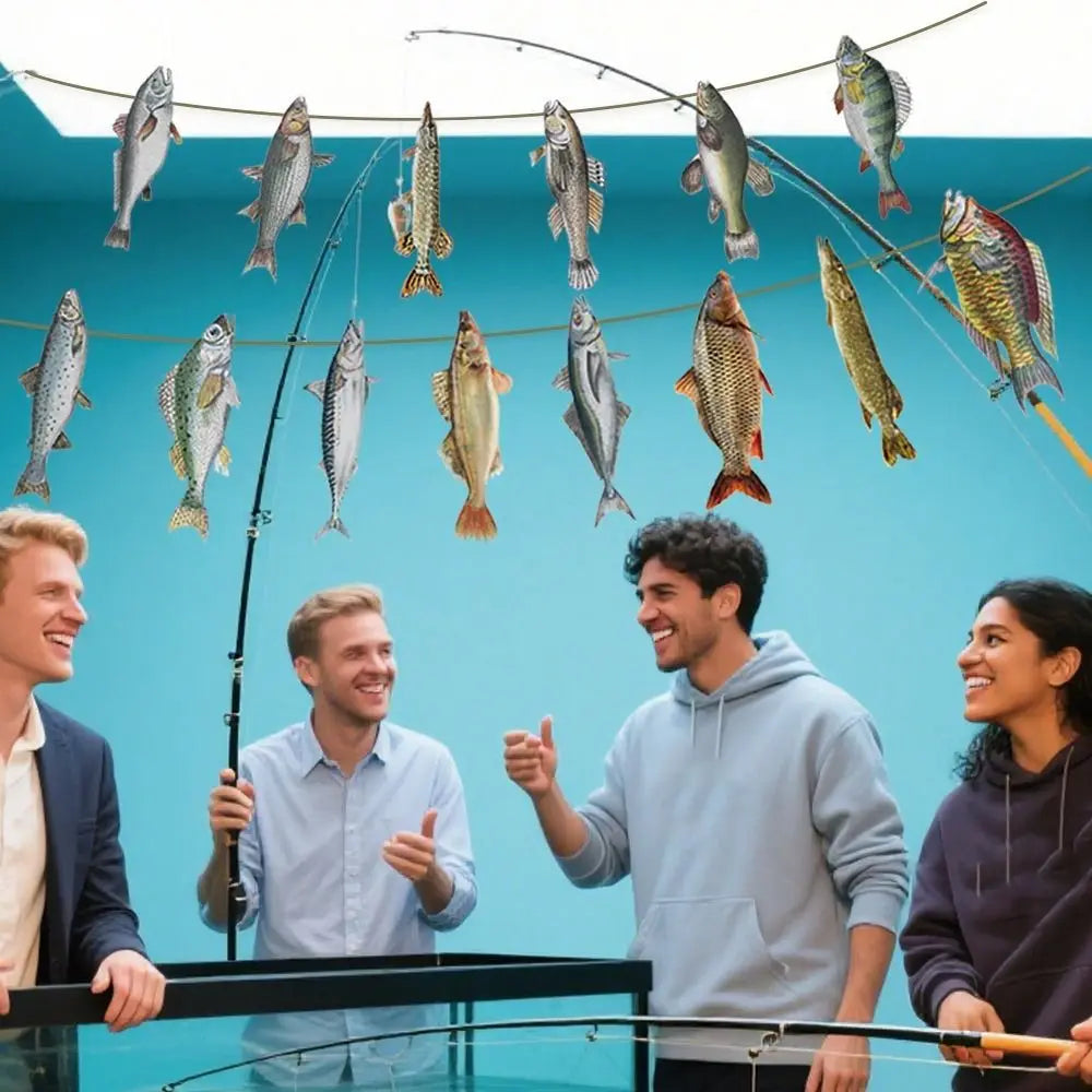 Colorful Fishing Hanging Banner – Paper Fish Garland Decor