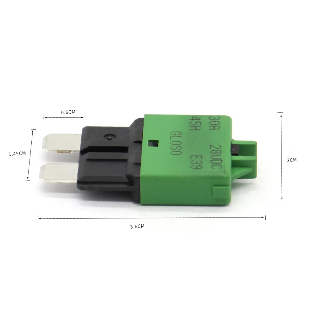 1/2PCS Circuit Breaker Blade Fuse 12V 24V Resettable 5-30A Marine RVs Automatic Reset Thermal Circuit Breaker Car Blade Fuse Box Peaceful Pleasures Health and Wellness