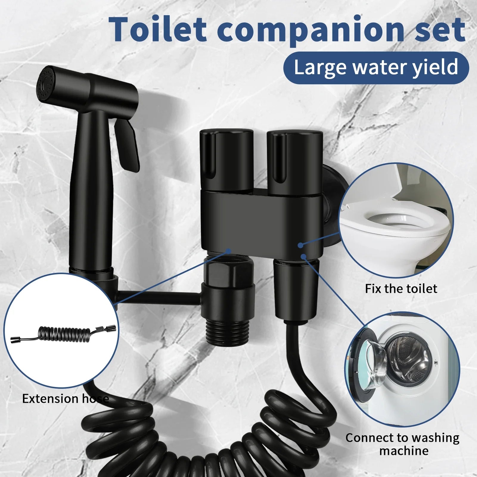 Handheld Toilet Bidet Water Sprayer for High Pressure with Hose for Feminine Baby Wash Self-Cleaning Hygiene Accessories Peaceful Pleasures Health and Wellness