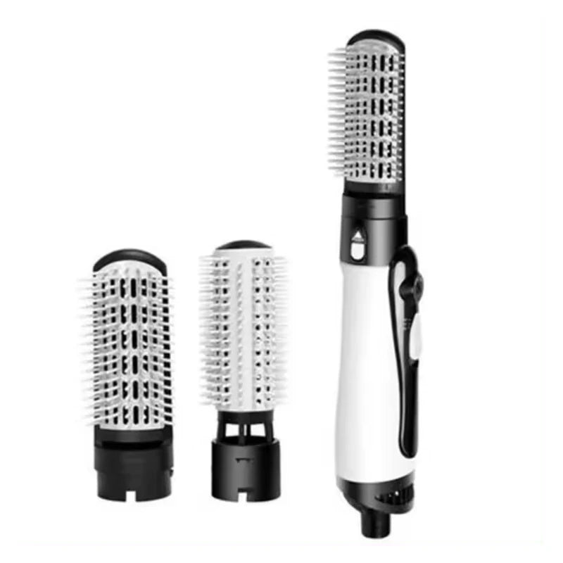 Metal Mini 2 in 1 Step Brush Pet Grooming Hair Straightener Hair Dryer Rotating and Blower Volumiser Peaceful Pleasures Health and Wellness WHITE EU Plug
