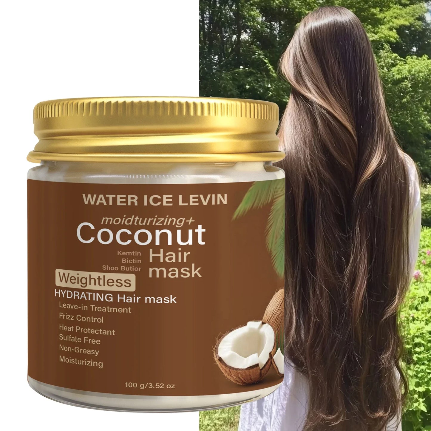 Sulfate-Free Coconut Hair Mask – Moisture & Heat Protection