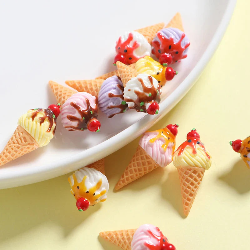 Dollhouse Miniature Ice Cream Stand & Cone Holder 1:12 Scale