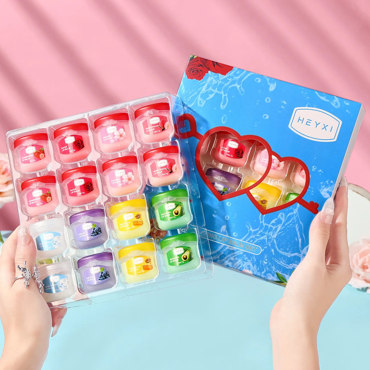 16-Piece Fruit Lip Balm Set | Moisturizing Lip Plumper & Skin Care