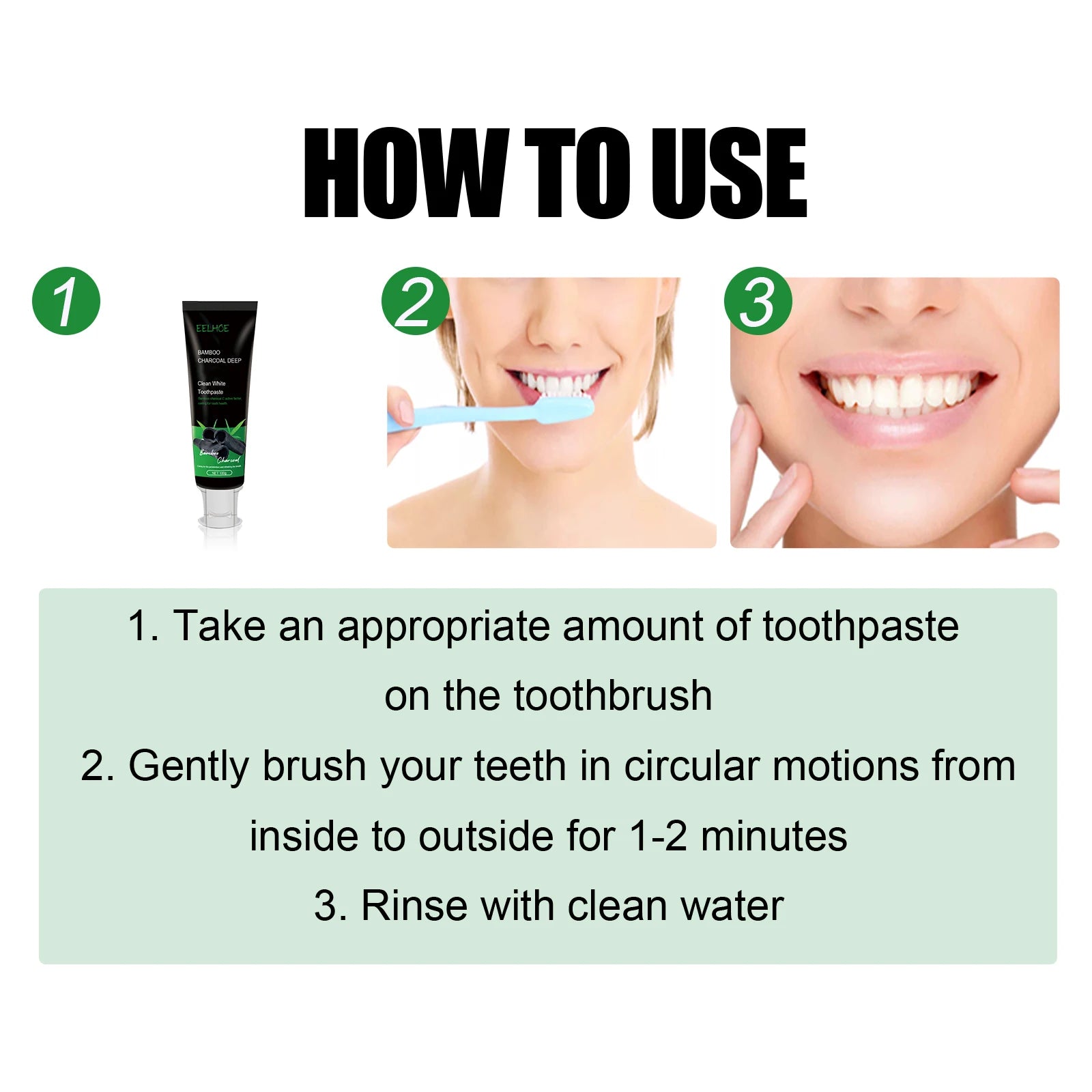 Clean White Toothpaste Effectively Remove Dental Plaque Eliminate Oral Odors Caring for Dental Health Bamboo Charcoal Toothpaste Peaceful Pleasures Health and Wellness